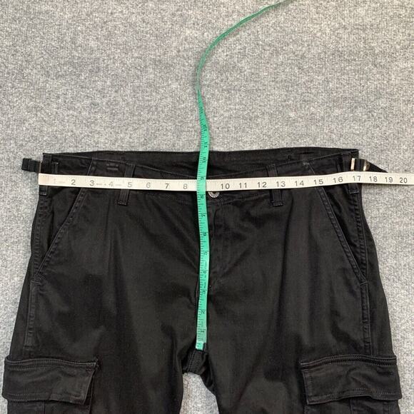 Adriano Goldschmied Pants Womens 31 Black The Slim Cargo Utility Cotton Blend AG - Picture 9 of 16